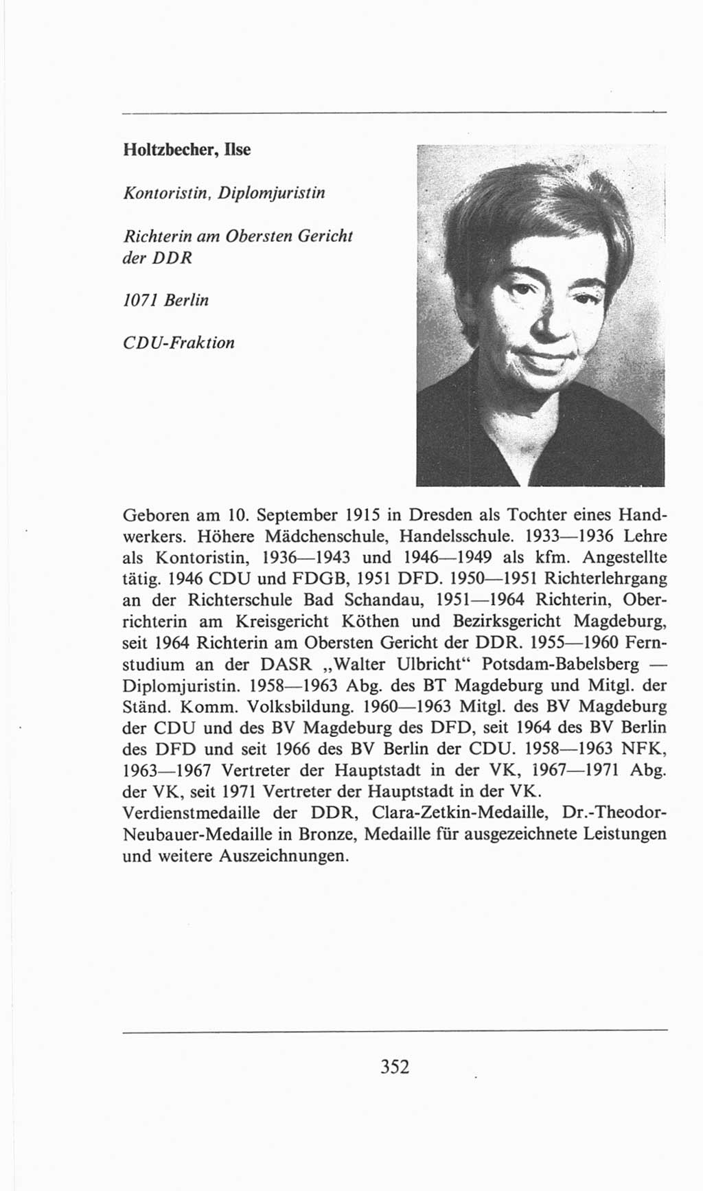 Volkskammer (VK) der Deutschen Demokratischen Republik (DDR), 6. Wahlperiode 1971-1976, Seite 352 (VK. DDR 6. WP. 1971-1976, S. 352)