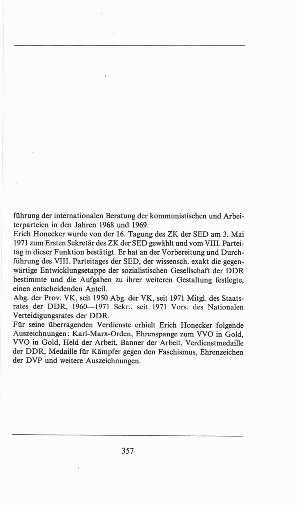 Volkskammer (VK) der Deutschen Demokratischen Republik (DDR), 6. Wahlperiode 1971-1976, Seite 357 (VK. DDR 6. WP. 1971-1976, S. 357)