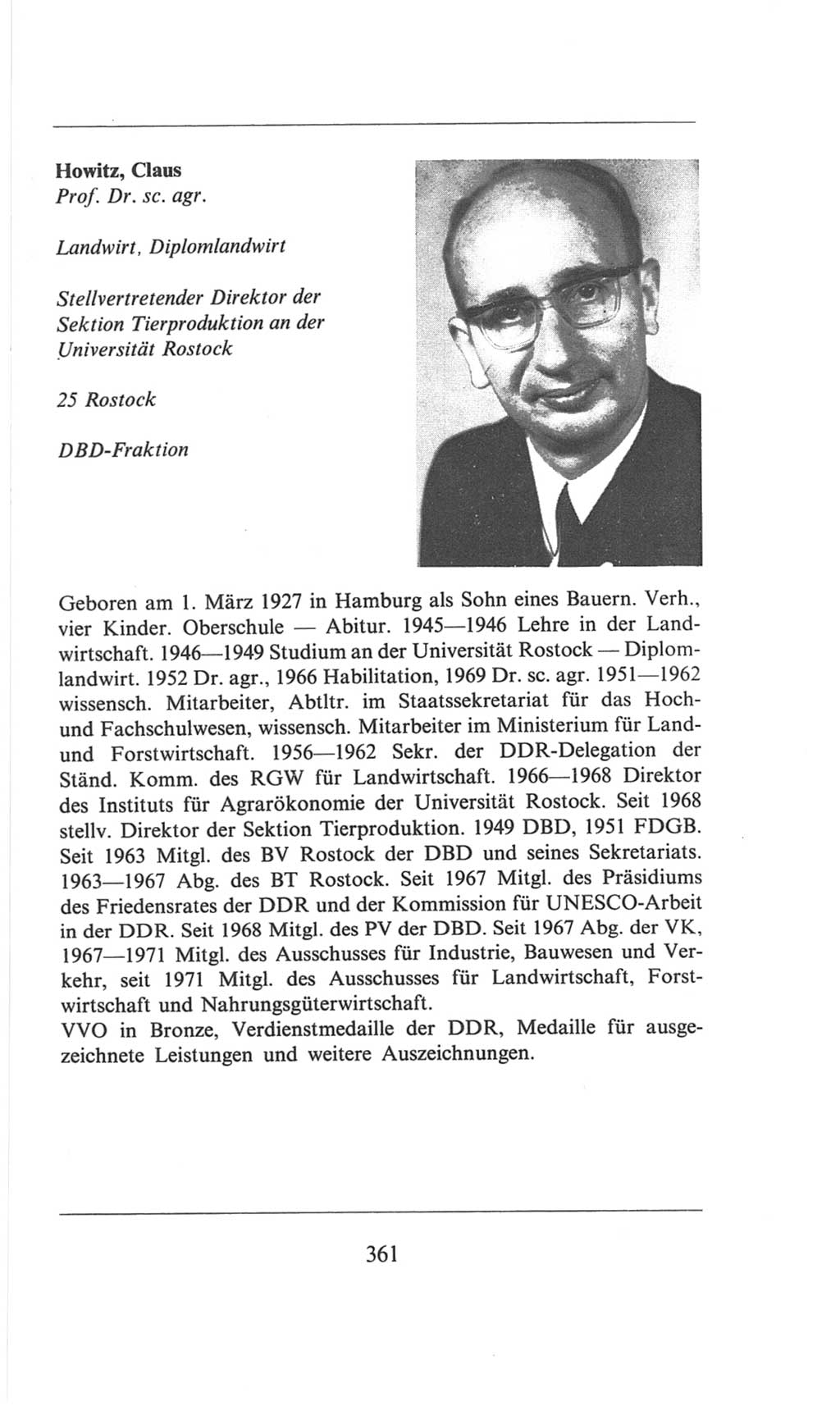 Volkskammer (VK) der Deutschen Demokratischen Republik (DDR), 6. Wahlperiode 1971-1976, Seite 361 (VK. DDR 6. WP. 1971-1976, S. 361)