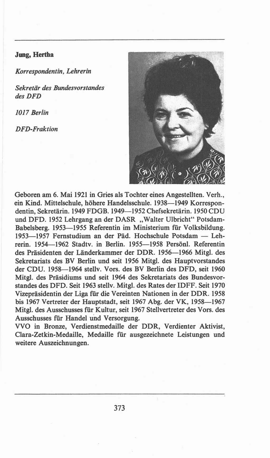 Volkskammer (VK) der Deutschen Demokratischen Republik (DDR), 6. Wahlperiode 1971-1976, Seite 373 (VK. DDR 6. WP. 1971-1976, S. 373)