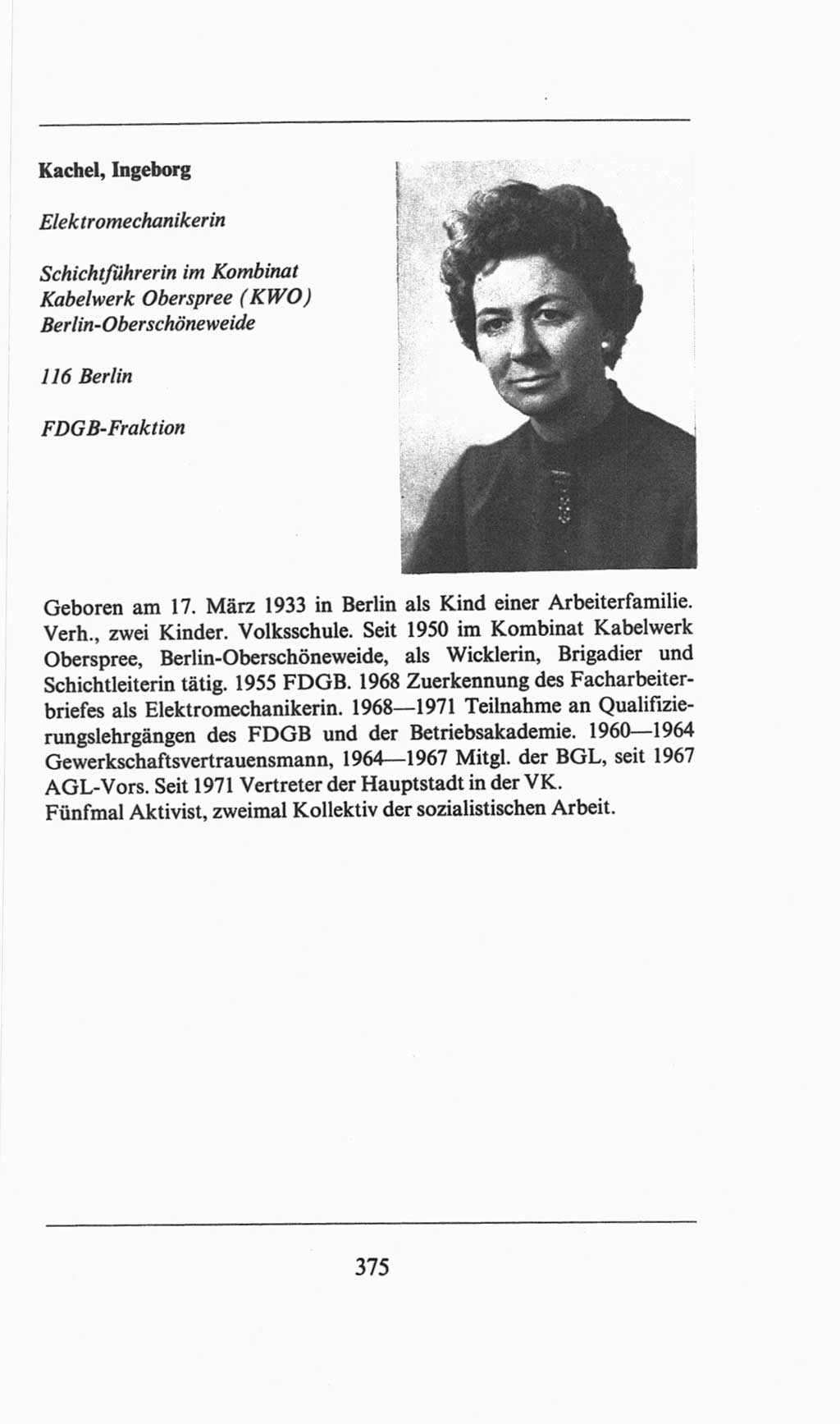 Volkskammer (VK) der Deutschen Demokratischen Republik (DDR), 6. Wahlperiode 1971-1976, Seite 375 (VK. DDR 6. WP. 1971-1976, S. 375)