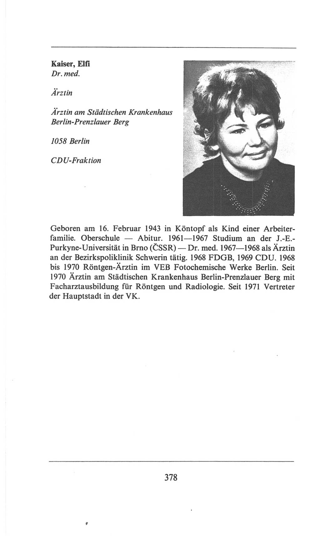 Volkskammer (VK) der Deutschen Demokratischen Republik (DDR), 6. Wahlperiode 1971-1976, Seite 378 (VK. DDR 6. WP. 1971-1976, S. 378)