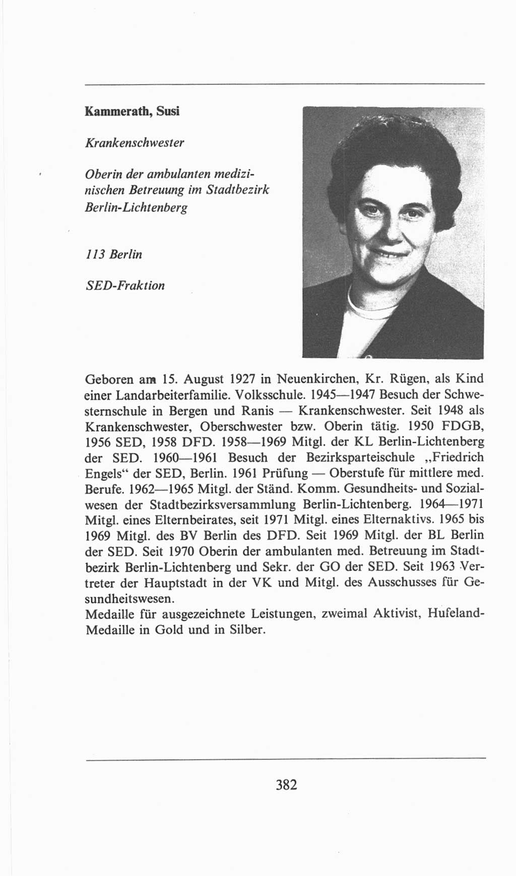 Volkskammer (VK) der Deutschen Demokratischen Republik (DDR), 6. Wahlperiode 1971-1976, Seite 382 (VK. DDR 6. WP. 1971-1976, S. 382)