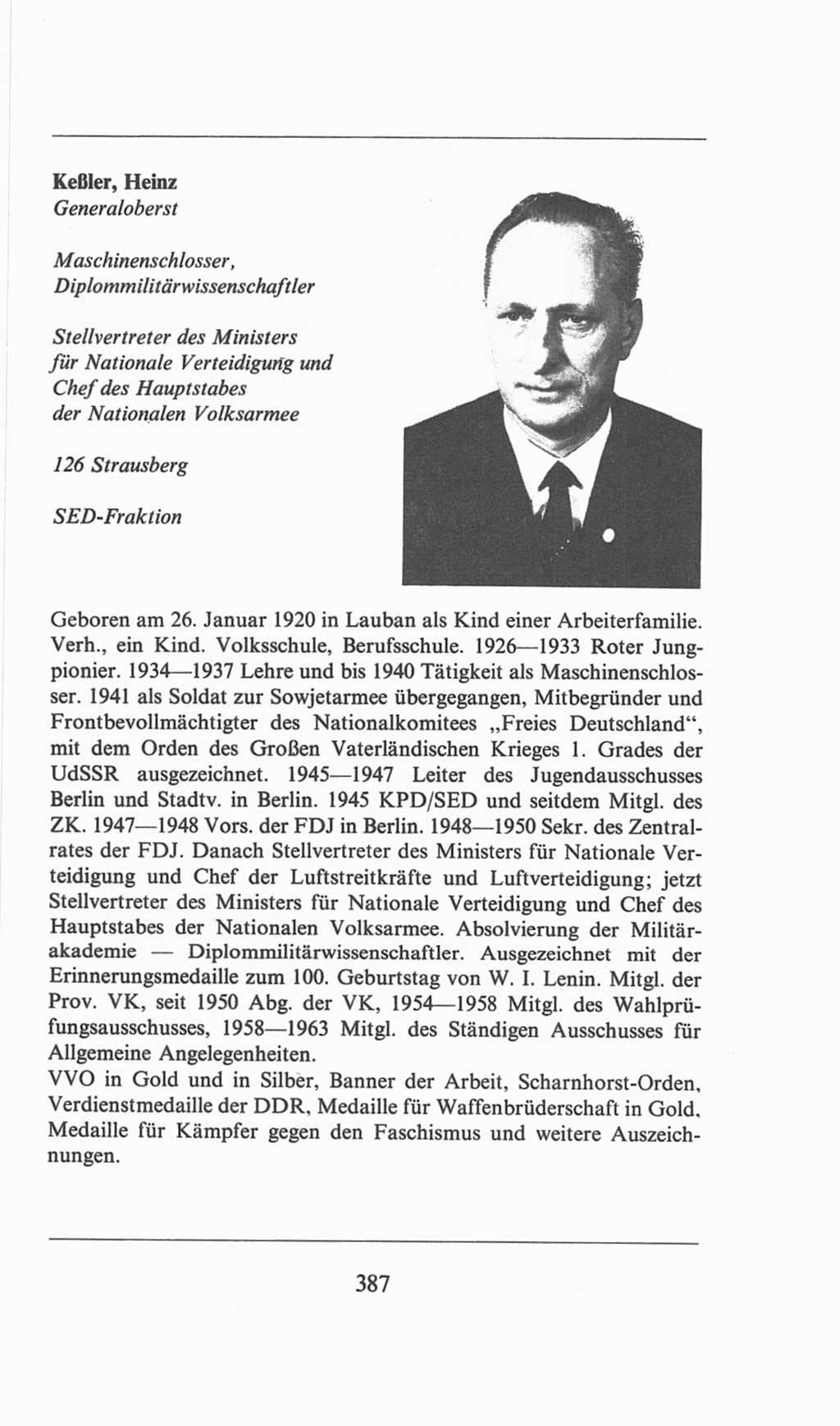 Volkskammer (VK) der Deutschen Demokratischen Republik (DDR), 6. Wahlperiode 1971-1976, Seite 387 (VK. DDR 6. WP. 1971-1976, S. 387)