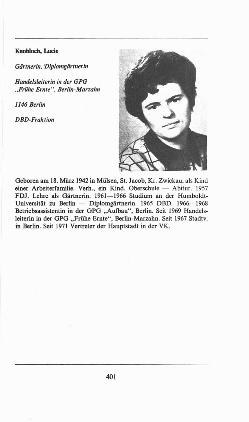 Volkskammer (VK) der Deutschen Demokratischen Republik (DDR), 6. Wahlperiode 1971-1976, Seite 401 (VK. DDR 6. WP. 1971-1976, S. 401)