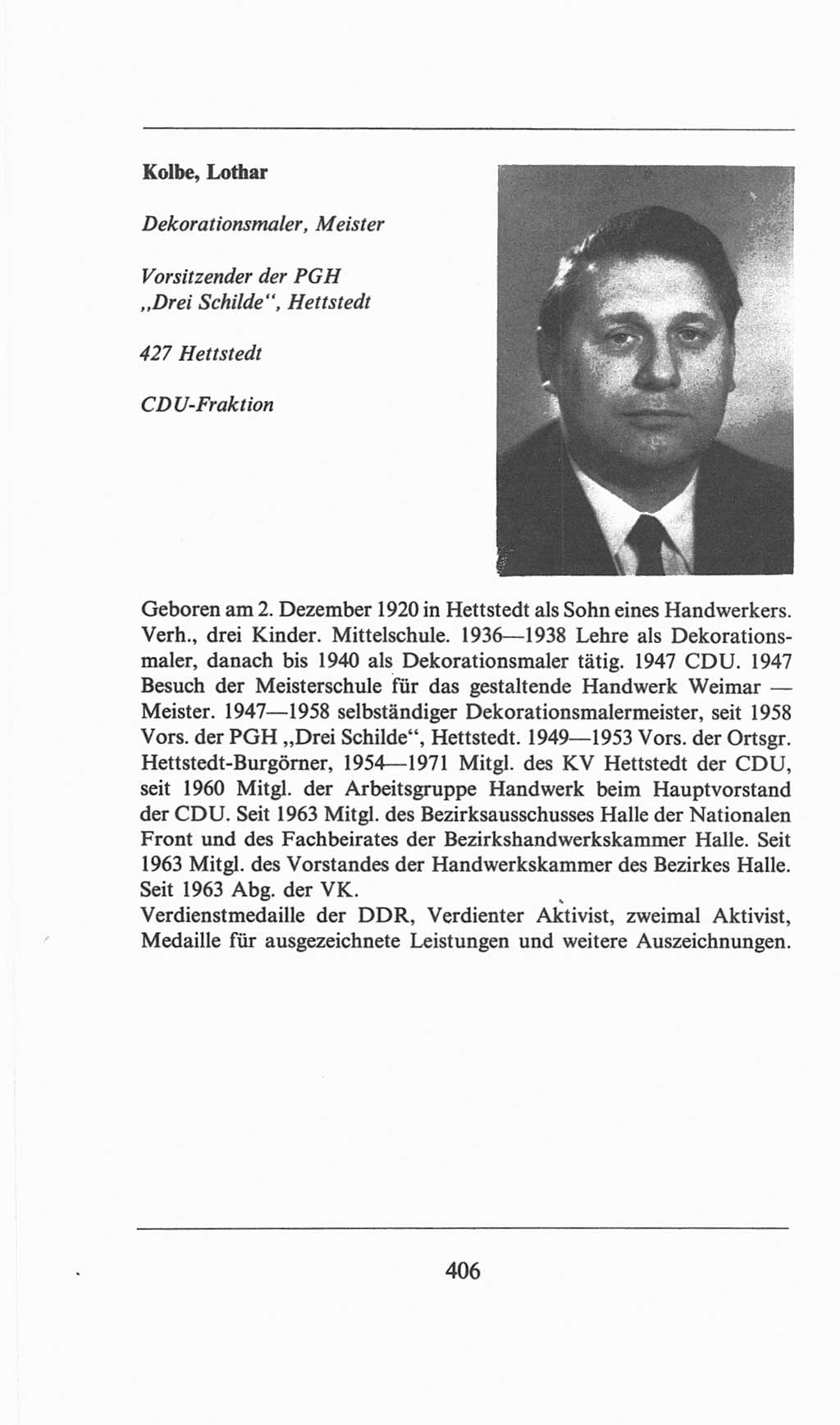 Volkskammer (VK) der Deutschen Demokratischen Republik (DDR), 6. Wahlperiode 1971-1976, Seite 406 (VK. DDR 6. WP. 1971-1976, S. 406)