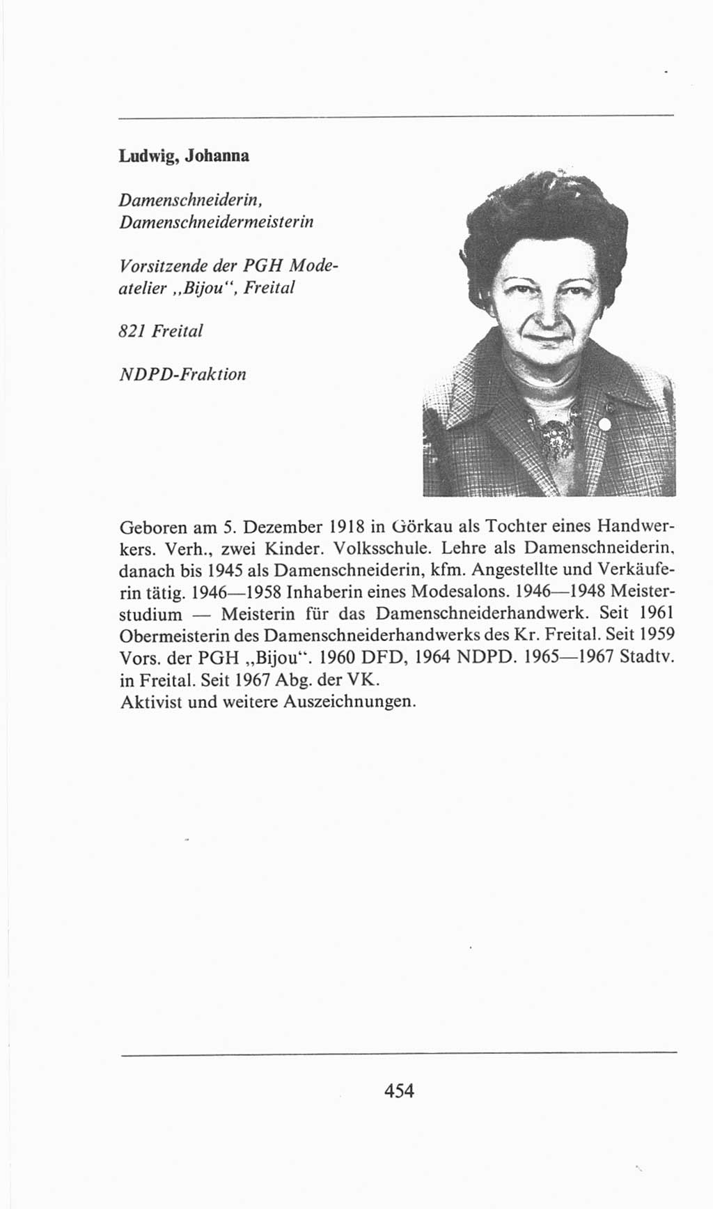 Volkskammer (VK) der Deutschen Demokratischen Republik (DDR), 6. Wahlperiode 1971-1976, Seite 454 (VK. DDR 6. WP. 1971-1976, S. 454)