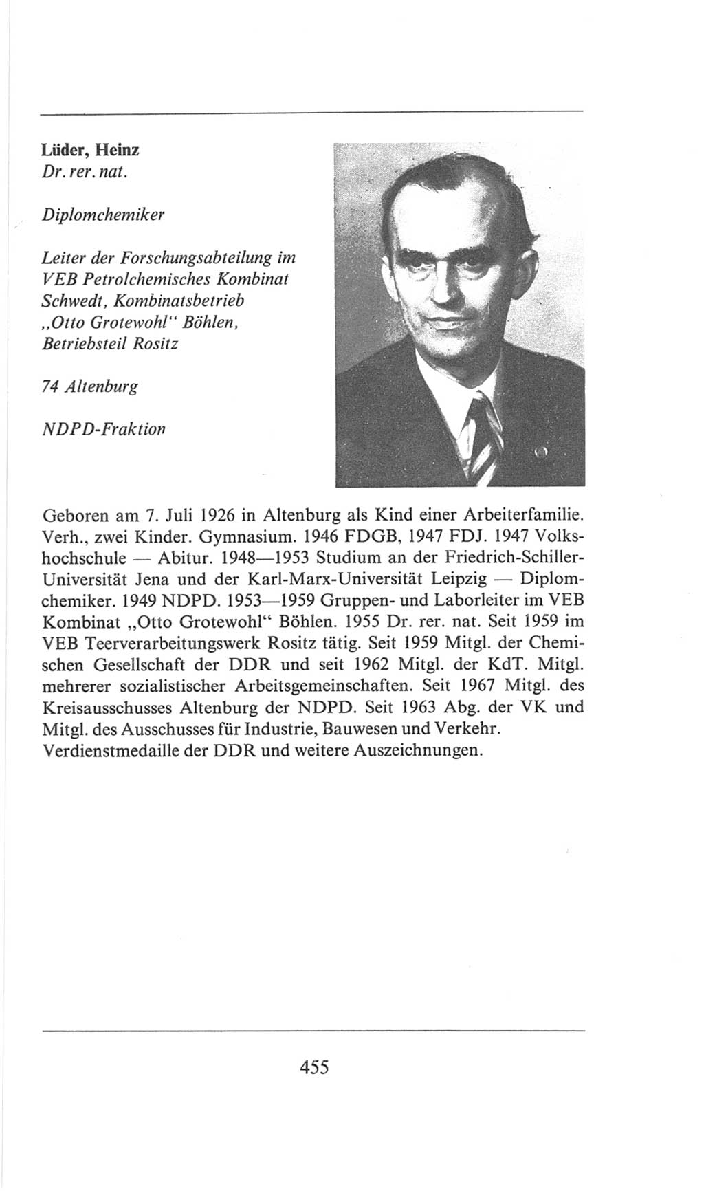 Volkskammer (VK) der Deutschen Demokratischen Republik (DDR), 6. Wahlperiode 1971-1976, Seite 455 (VK. DDR 6. WP. 1971-1976, S. 455)