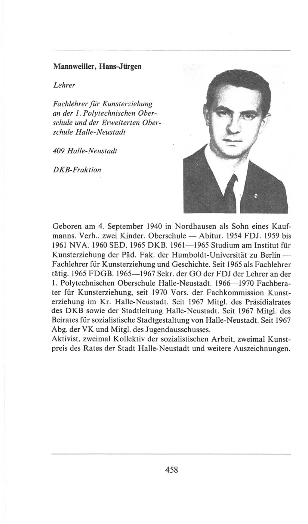 Volkskammer (VK) der Deutschen Demokratischen Republik (DDR), 6. Wahlperiode 1971-1976, Seite 458 (VK. DDR 6. WP. 1971-1976, S. 458)