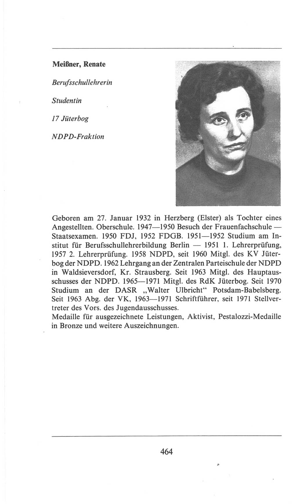 Volkskammer (VK) der Deutschen Demokratischen Republik (DDR), 6. Wahlperiode 1971-1976, Seite 464 (VK. DDR 6. WP. 1971-1976, S. 464)