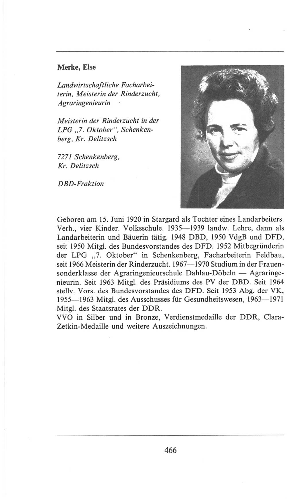 Volkskammer (VK) der Deutschen Demokratischen Republik (DDR), 6. Wahlperiode 1971-1976, Seite 466 (VK. DDR 6. WP. 1971-1976, S. 466)