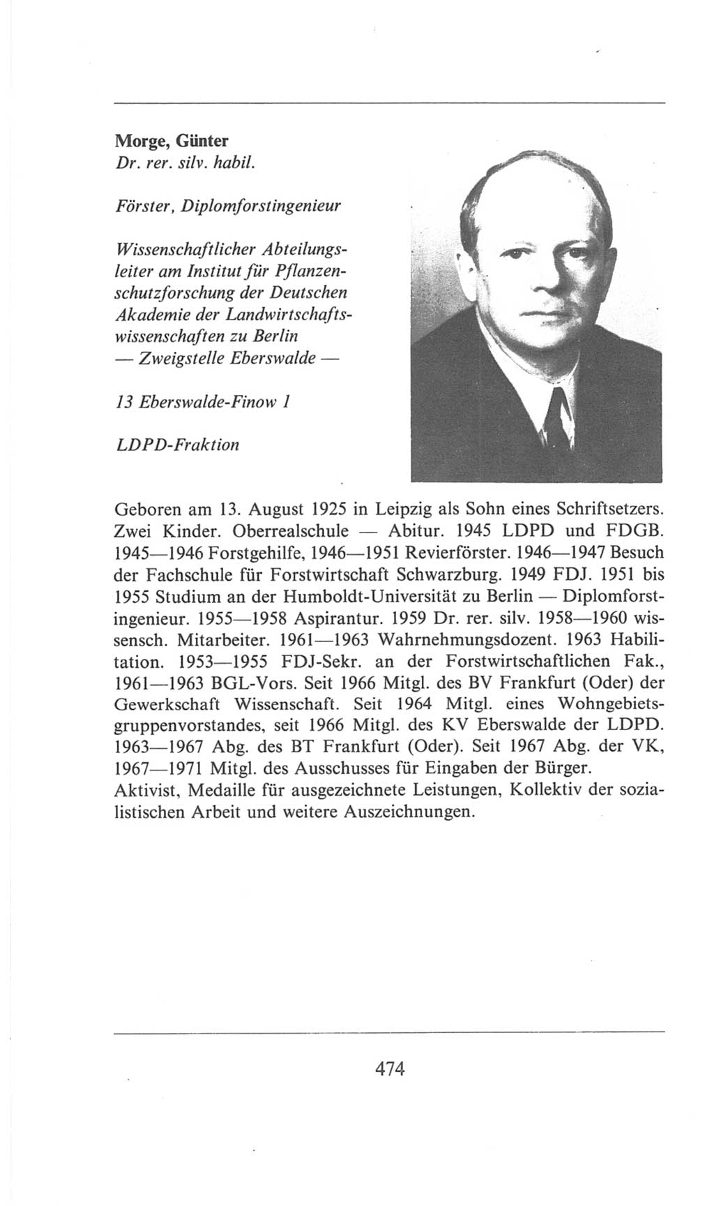 Volkskammer (VK) der Deutschen Demokratischen Republik (DDR), 6. Wahlperiode 1971-1976, Seite 474 (VK. DDR 6. WP. 1971-1976, S. 474)