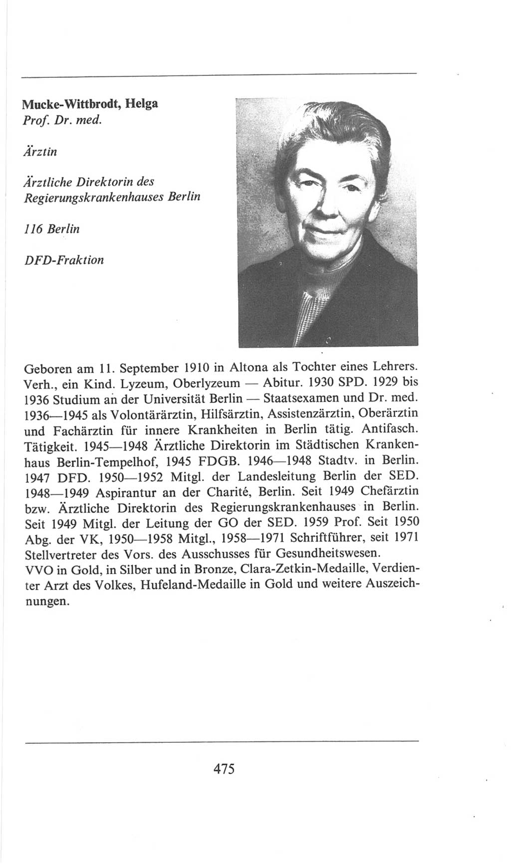 Volkskammer (VK) der Deutschen Demokratischen Republik (DDR), 6. Wahlperiode 1971-1976, Seite 475 (VK. DDR 6. WP. 1971-1976, S. 475)