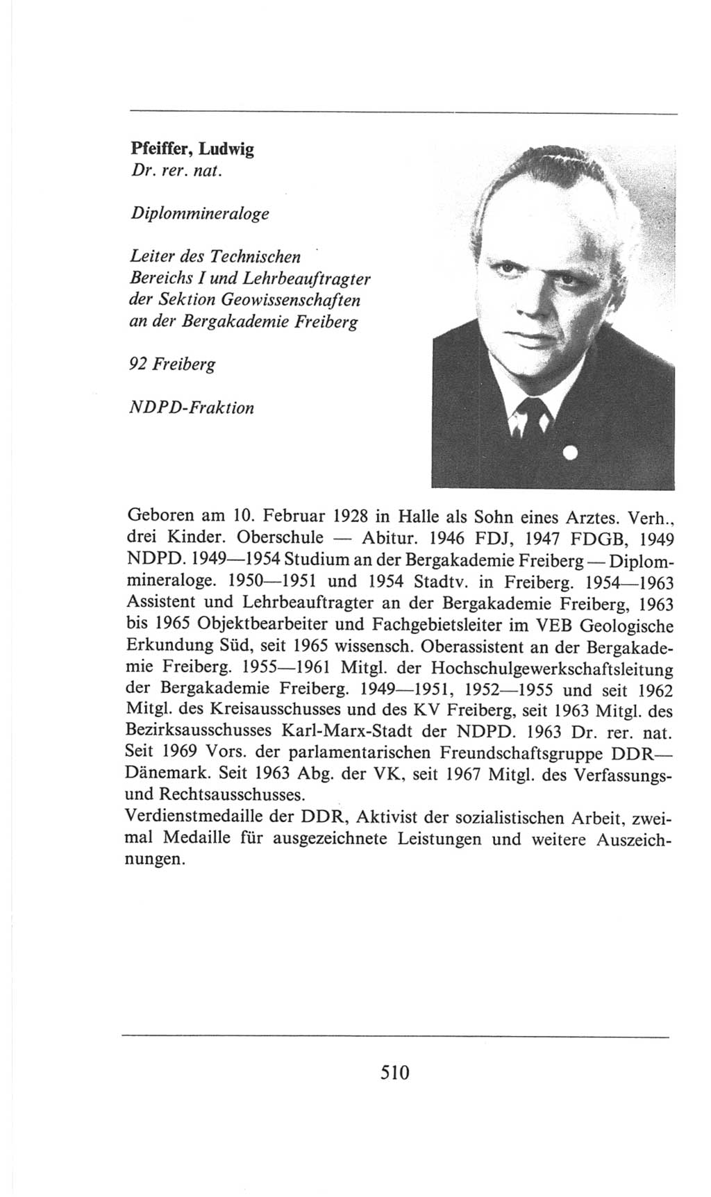 Volkskammer (VK) der Deutschen Demokratischen Republik (DDR), 6. Wahlperiode 1971-1976, Seite 510 (VK. DDR 6. WP. 1971-1976, S. 510)