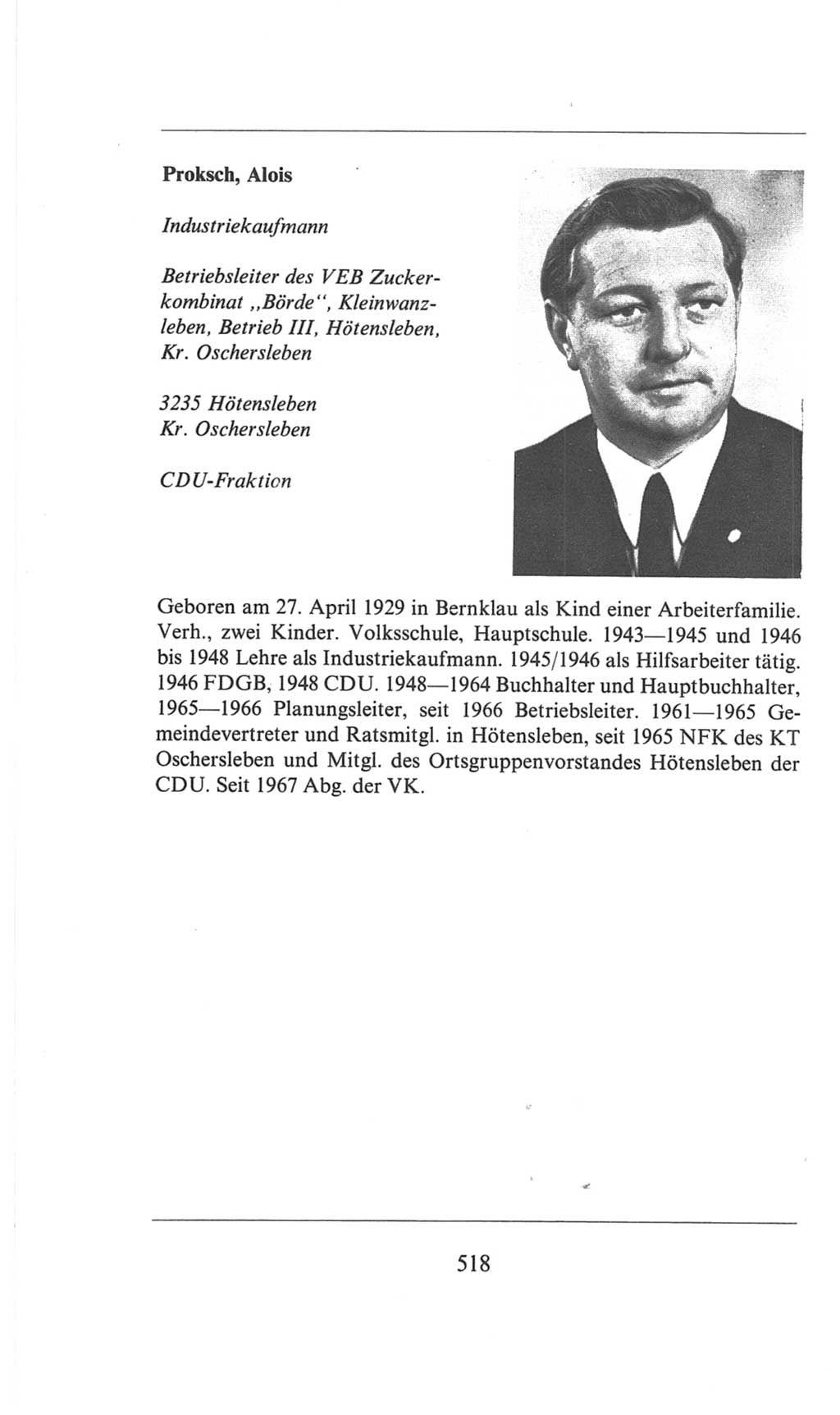 Volkskammer (VK) der Deutschen Demokratischen Republik (DDR), 6. Wahlperiode 1971-1976, Seite 518 (VK. DDR 6. WP. 1971-1976, S. 518)