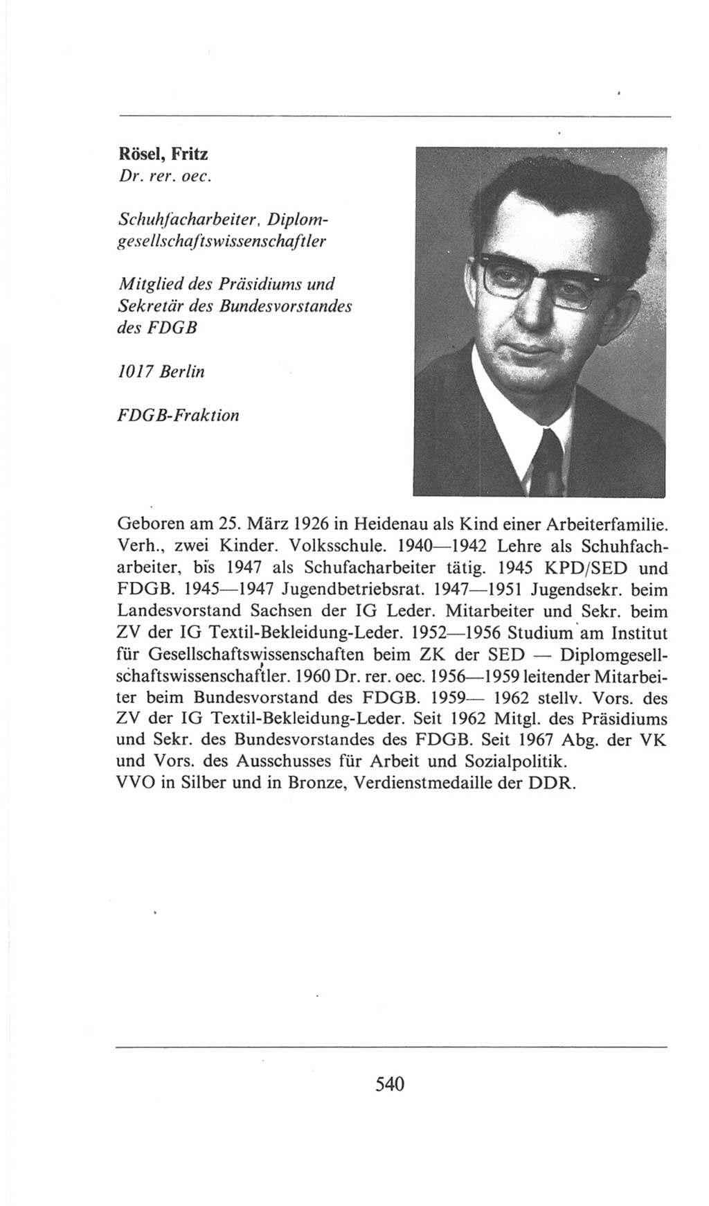 Volkskammer (VK) der Deutschen Demokratischen Republik (DDR), 6. Wahlperiode 1971-1976, Seite 540 (VK. DDR 6. WP. 1971-1976, S. 540)