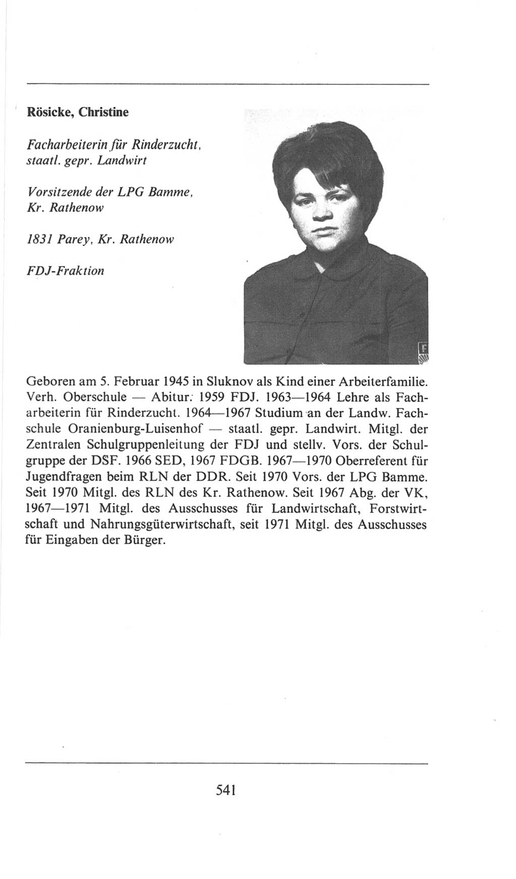 Volkskammer (VK) der Deutschen Demokratischen Republik (DDR), 6. Wahlperiode 1971-1976, Seite 541 (VK. DDR 6. WP. 1971-1976, S. 541)