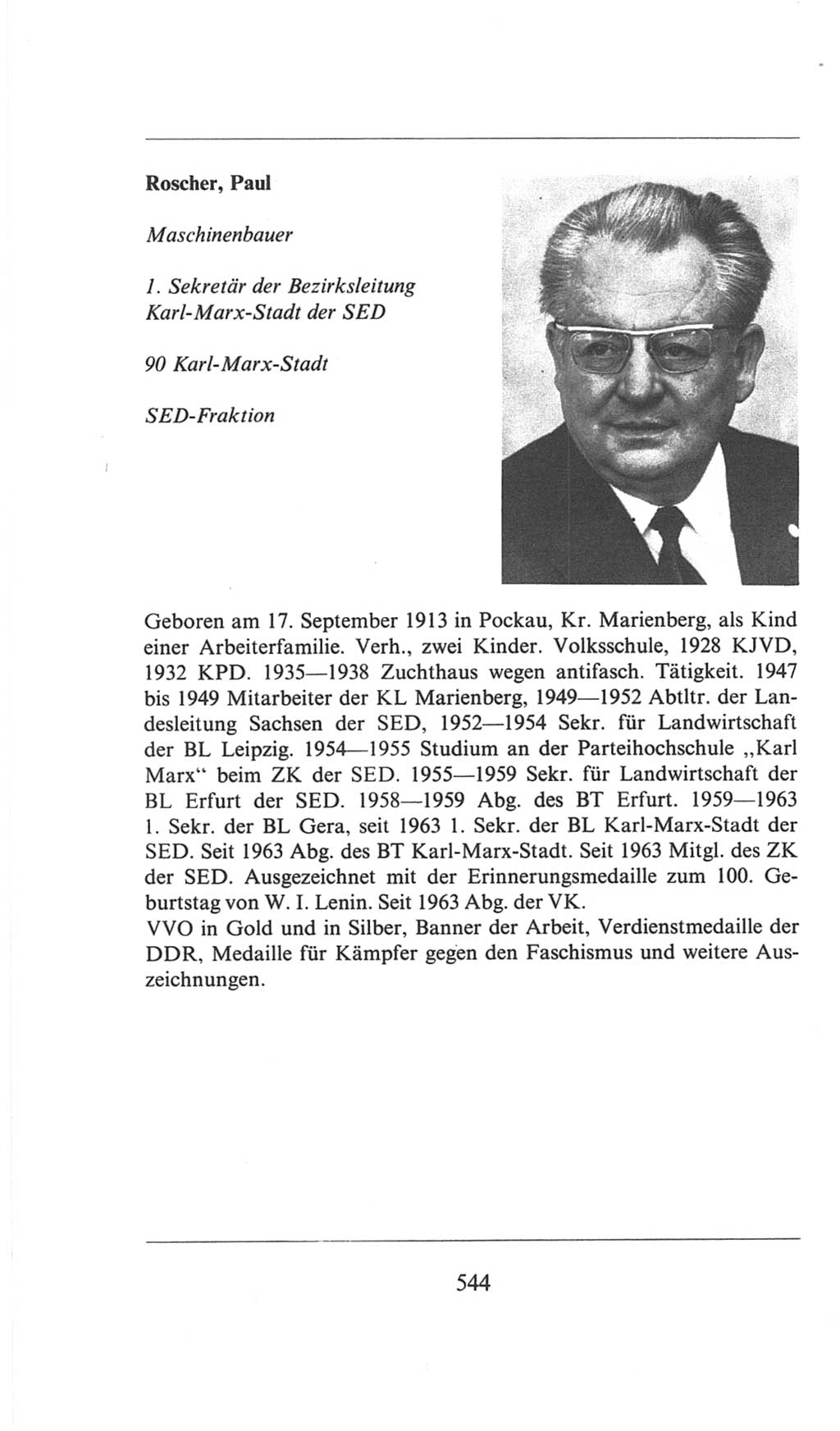 Volkskammer (VK) der Deutschen Demokratischen Republik (DDR), 6. Wahlperiode 1971-1976, Seite 544 (VK. DDR 6. WP. 1971-1976, S. 544)