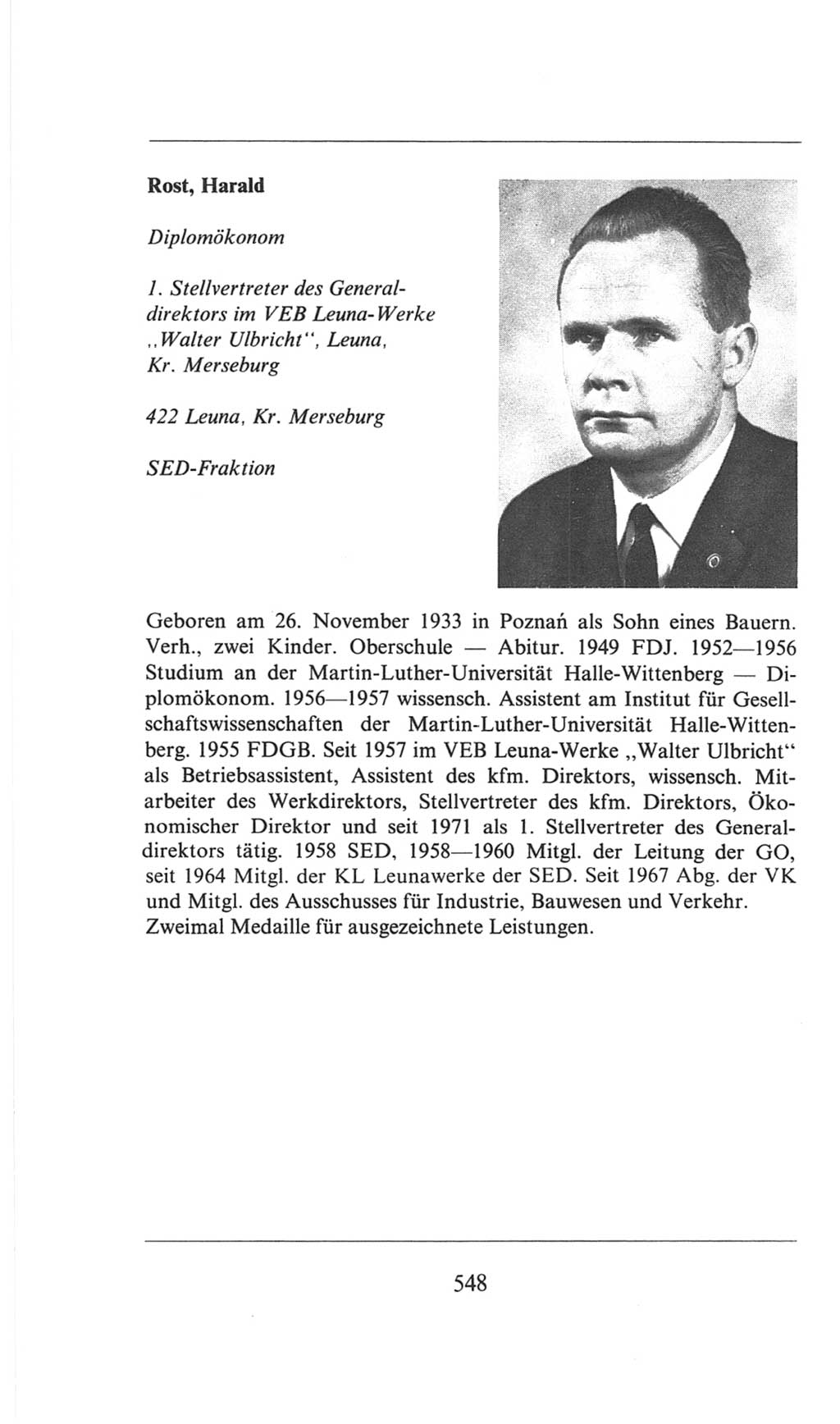 Volkskammer (VK) der Deutschen Demokratischen Republik (DDR), 6. Wahlperiode 1971-1976, Seite 548 (VK. DDR 6. WP. 1971-1976, S. 548)