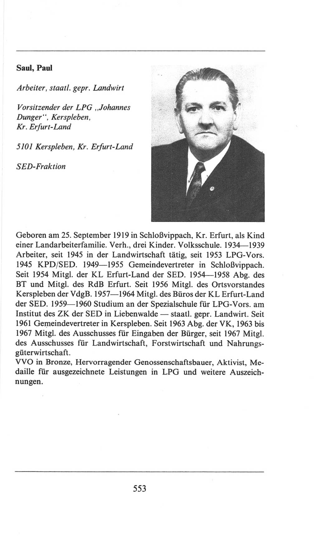 Volkskammer (VK) der Deutschen Demokratischen Republik (DDR), 6. Wahlperiode 1971-1976, Seite 553 (VK. DDR 6. WP. 1971-1976, S. 553)