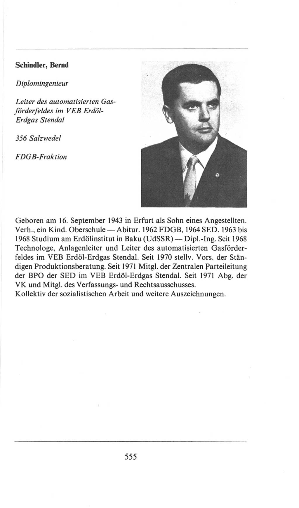 Volkskammer (VK) der Deutschen Demokratischen Republik (DDR), 6. Wahlperiode 1971-1976, Seite 555 (VK. DDR 6. WP. 1971-1976, S. 555)