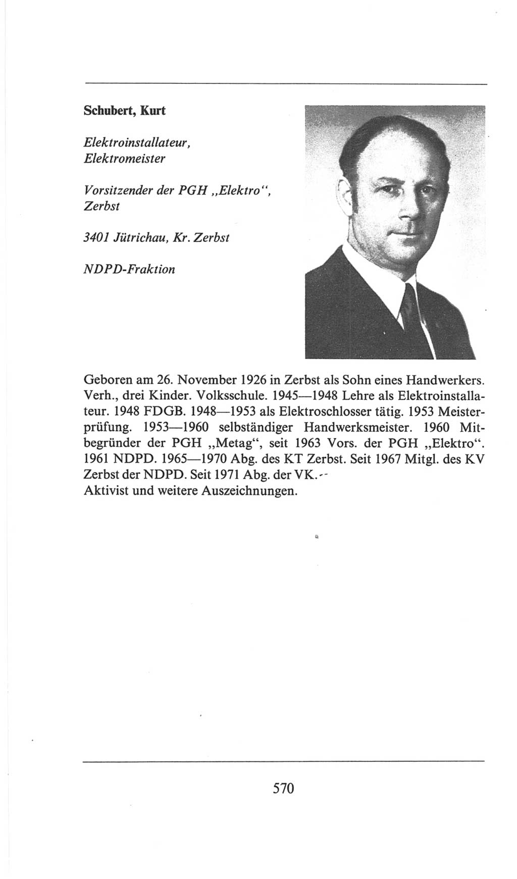 Volkskammer (VK) der Deutschen Demokratischen Republik (DDR), 6. Wahlperiode 1971-1976, Seite 570 (VK. DDR 6. WP. 1971-1976, S. 570)