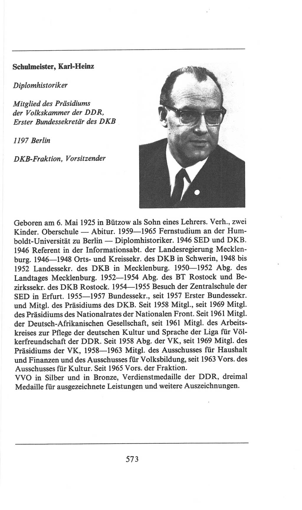 Volkskammer (VK) der Deutschen Demokratischen Republik (DDR), 6. Wahlperiode 1971-1976, Seite 573 (VK. DDR 6. WP. 1971-1976, S. 573)
