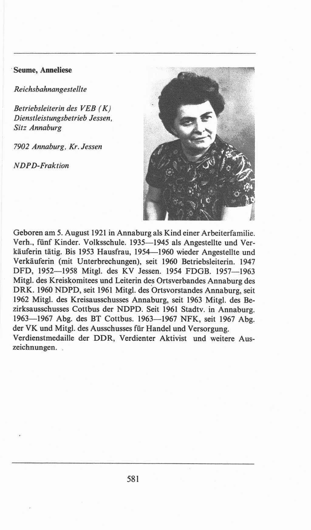 Volkskammer (VK) der Deutschen Demokratischen Republik (DDR), 6. Wahlperiode 1971-1976, Seite 581 (VK. DDR 6. WP. 1971-1976, S. 581)