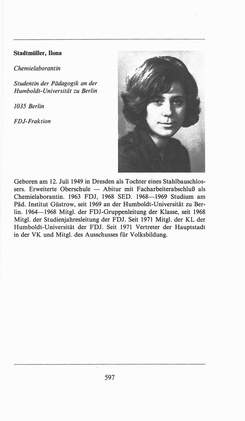 Volkskammer (VK) der Deutschen Demokratischen Republik (DDR), 6. Wahlperiode 1971-1976, Seite 597 (VK. DDR 6. WP. 1971-1976, S. 597)