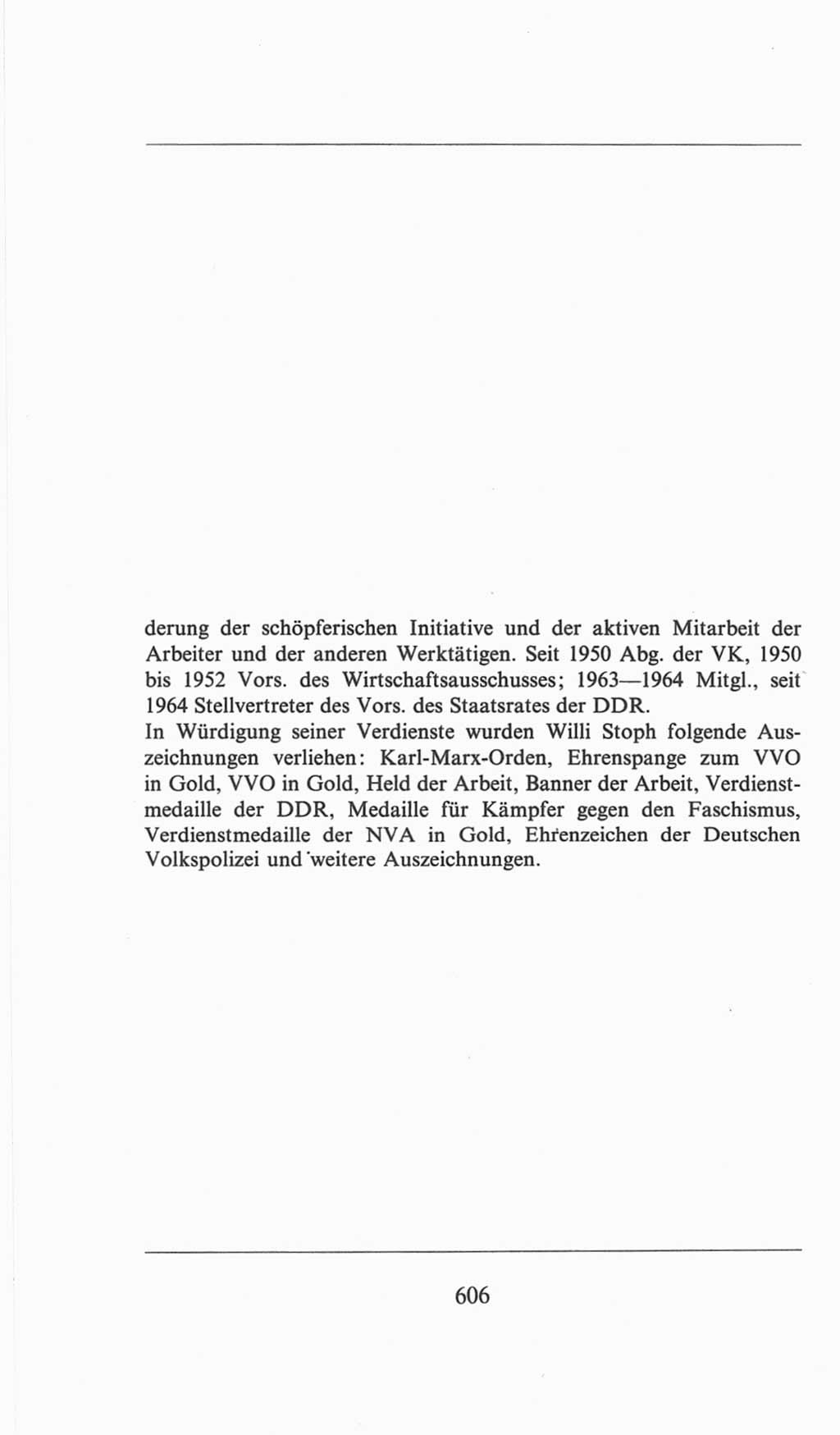 Volkskammer (VK) der Deutschen Demokratischen Republik (DDR), 6. Wahlperiode 1971-1976, Seite 606 (VK. DDR 6. WP. 1971-1976, S. 606)