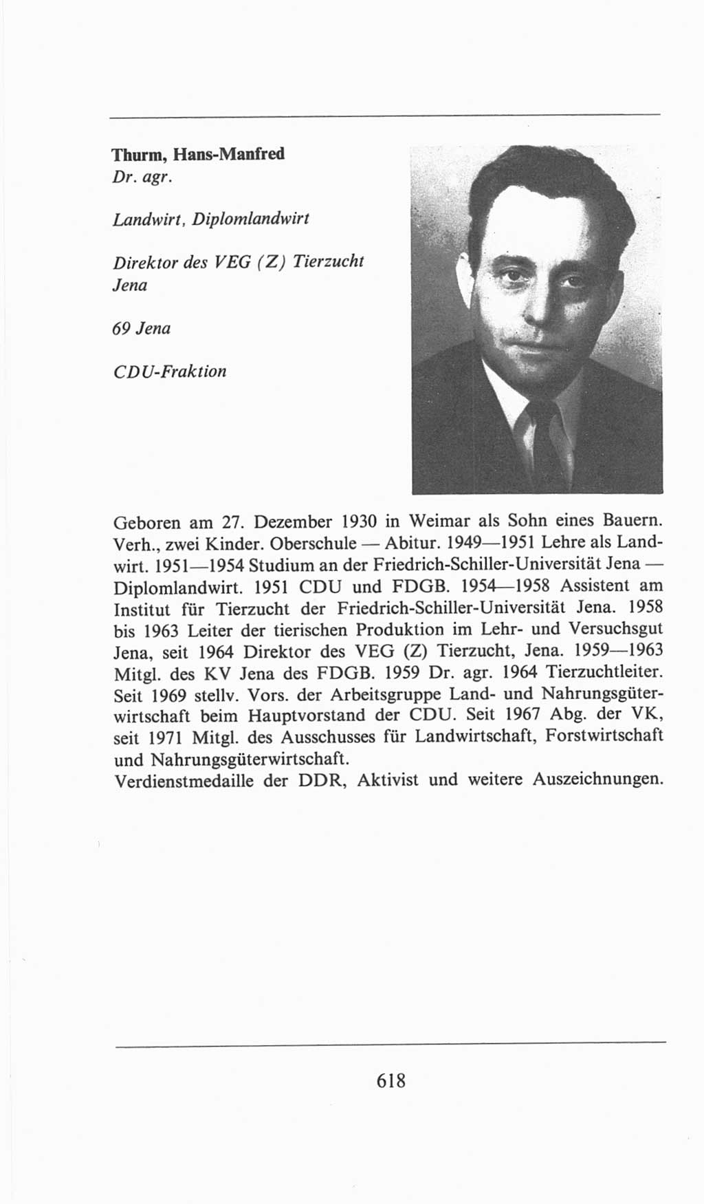 Volkskammer (VK) der Deutschen Demokratischen Republik (DDR), 6. Wahlperiode 1971-1976, Seite 618 (VK. DDR 6. WP. 1971-1976, S. 618)