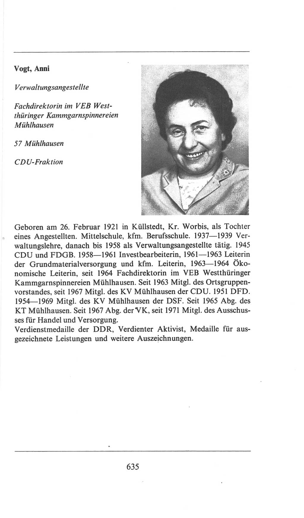 Volkskammer (VK) der Deutschen Demokratischen Republik (DDR), 6. Wahlperiode 1971-1976, Seite 635 (VK. DDR 6. WP. 1971-1976, S. 635)