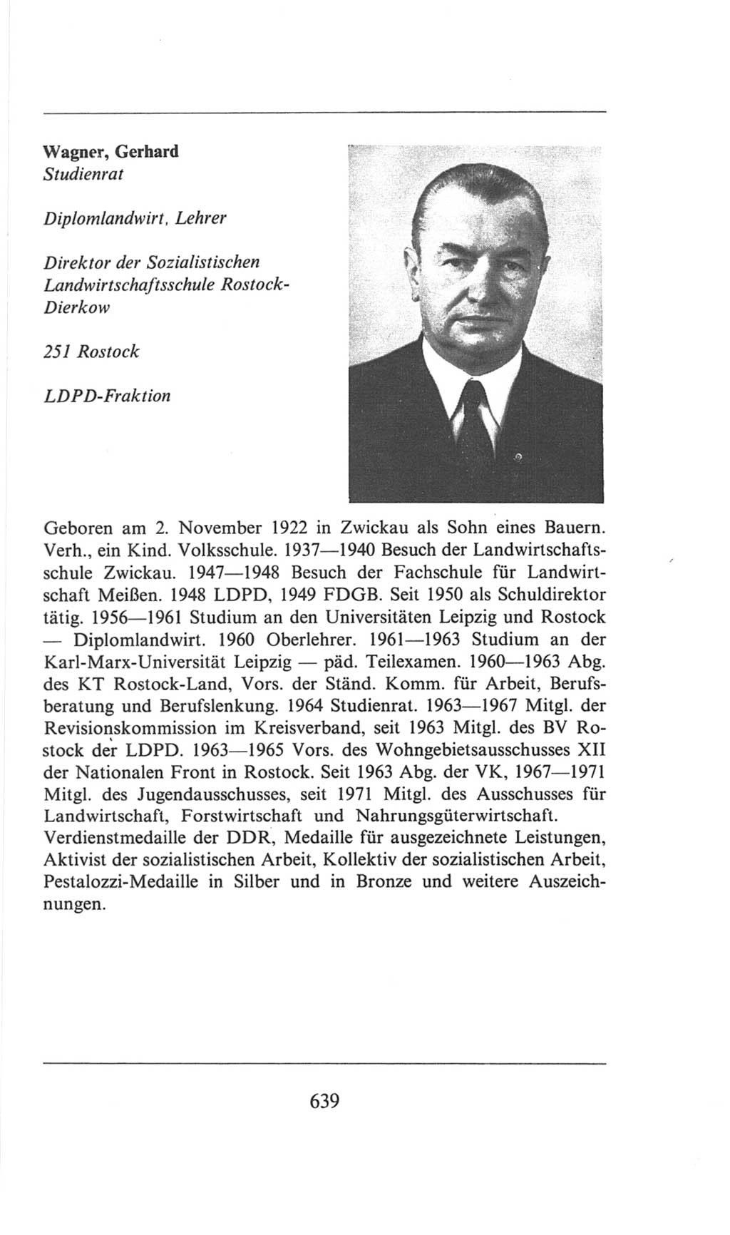 Volkskammer (VK) der Deutschen Demokratischen Republik (DDR), 6. Wahlperiode 1971-1976, Seite 639 (VK. DDR 6. WP. 1971-1976, S. 639)