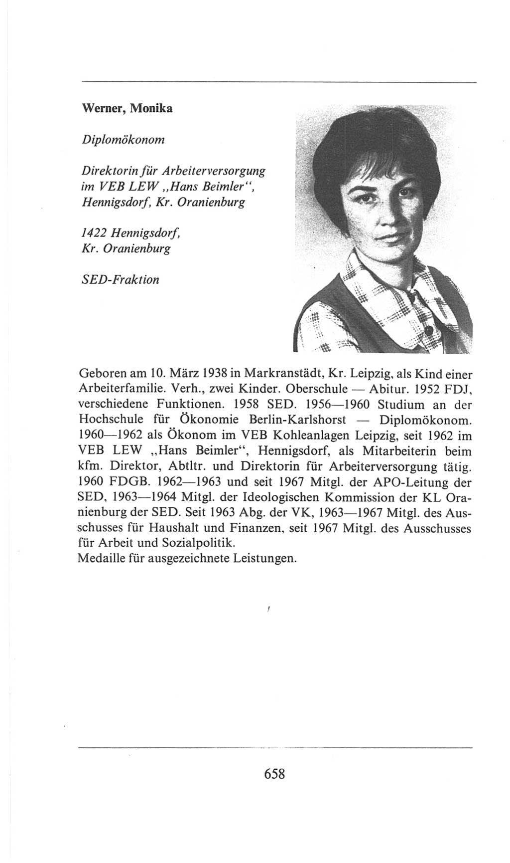 Volkskammer (VK) der Deutschen Demokratischen Republik (DDR), 6. Wahlperiode 1971-1976, Seite 658 (VK. DDR 6. WP. 1971-1976, S. 658)