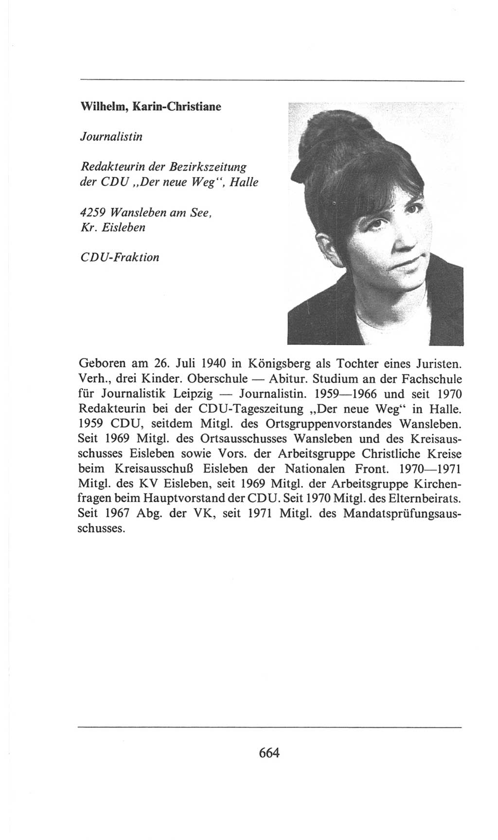 Volkskammer (VK) der Deutschen Demokratischen Republik (DDR), 6. Wahlperiode 1971-1976, Seite 664 (VK. DDR 6. WP. 1971-1976, S. 664)