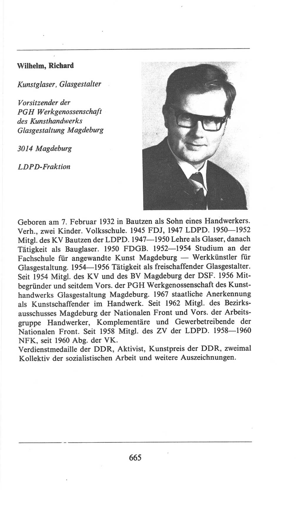 Volkskammer (VK) der Deutschen Demokratischen Republik (DDR), 6. Wahlperiode 1971-1976, Seite 665 (VK. DDR 6. WP. 1971-1976, S. 665)