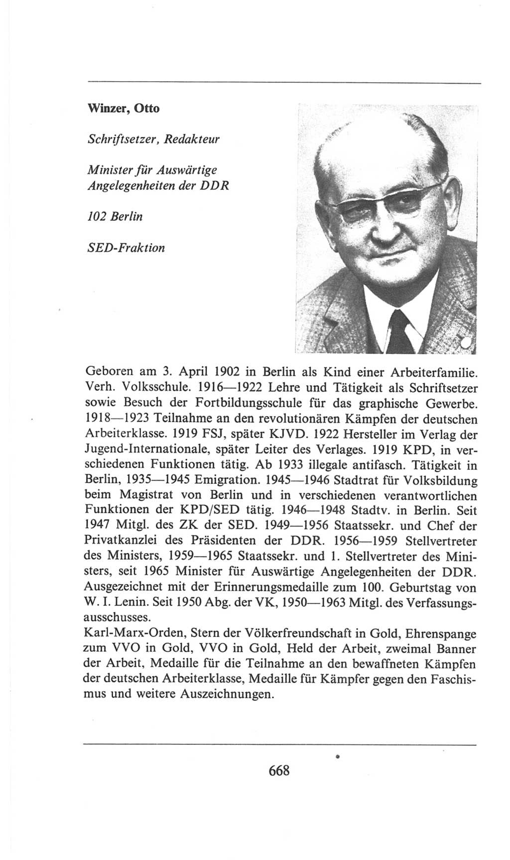 Volkskammer (VK) der Deutschen Demokratischen Republik (DDR), 6. Wahlperiode 1971-1976, Seite 668 (VK. DDR 6. WP. 1971-1976, S. 668)