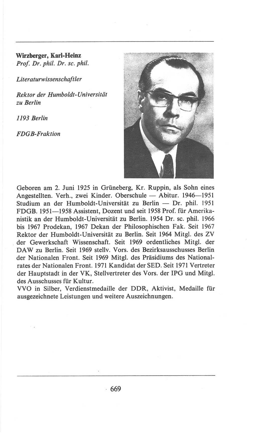 Volkskammer (VK) der Deutschen Demokratischen Republik (DDR), 6. Wahlperiode 1971-1976, Seite 669 (VK. DDR 6. WP. 1971-1976, S. 669)