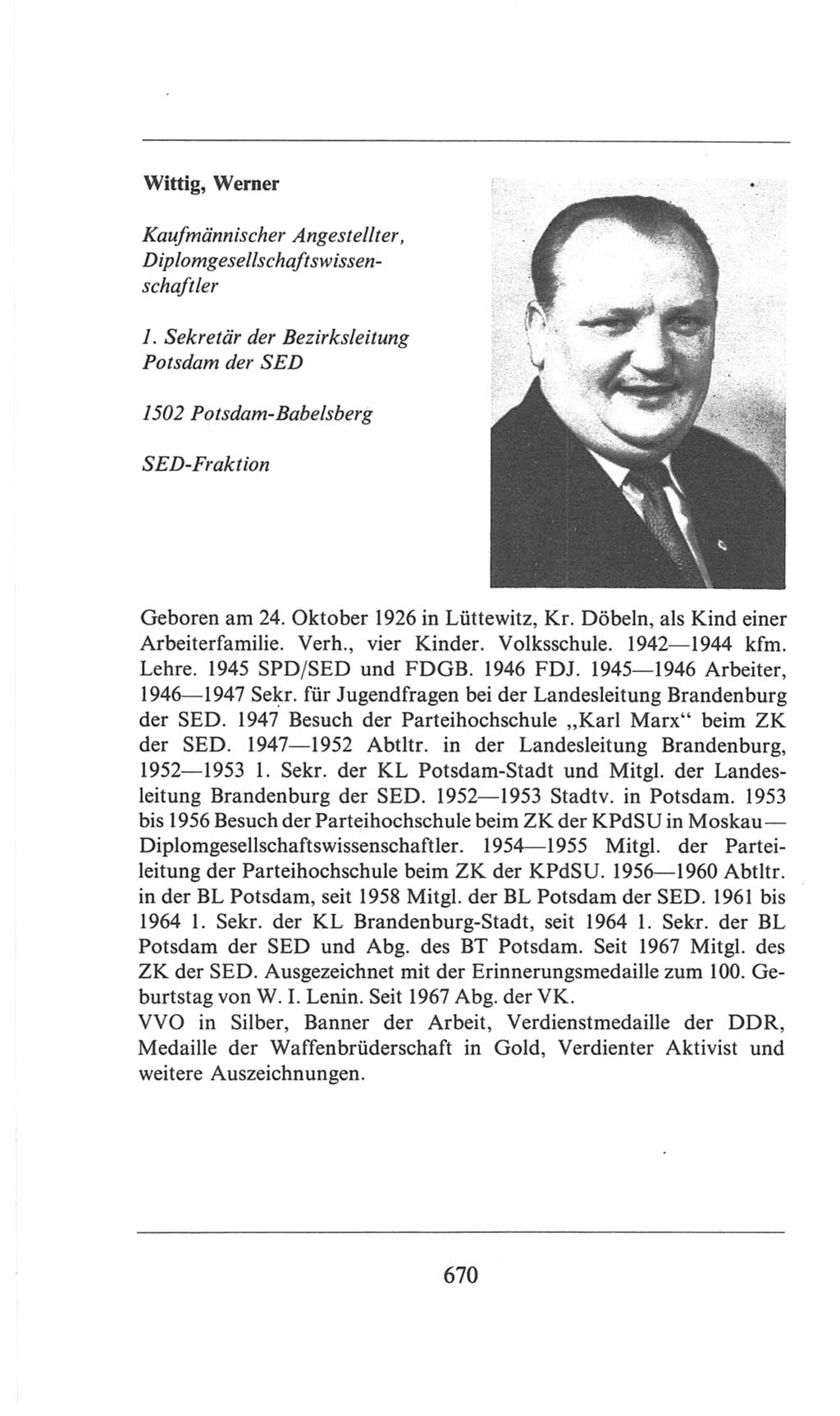 Volkskammer (VK) der Deutschen Demokratischen Republik (DDR), 6. Wahlperiode 1971-1976, Seite 670 (VK. DDR 6. WP. 1971-1976, S. 670)