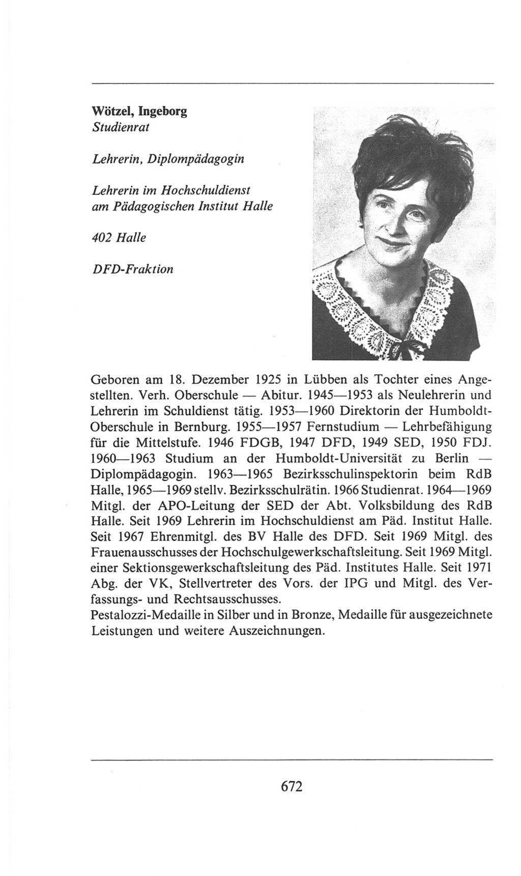 Volkskammer (VK) der Deutschen Demokratischen Republik (DDR), 6. Wahlperiode 1971-1976, Seite 672 (VK. DDR 6. WP. 1971-1976, S. 672)