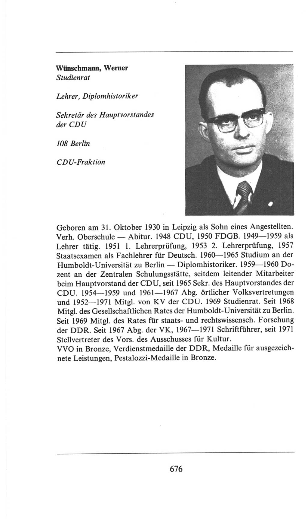 Volkskammer (VK) der Deutschen Demokratischen Republik (DDR), 6. Wahlperiode 1971-1976, Seite 676 (VK. DDR 6. WP. 1971-1976, S. 676)