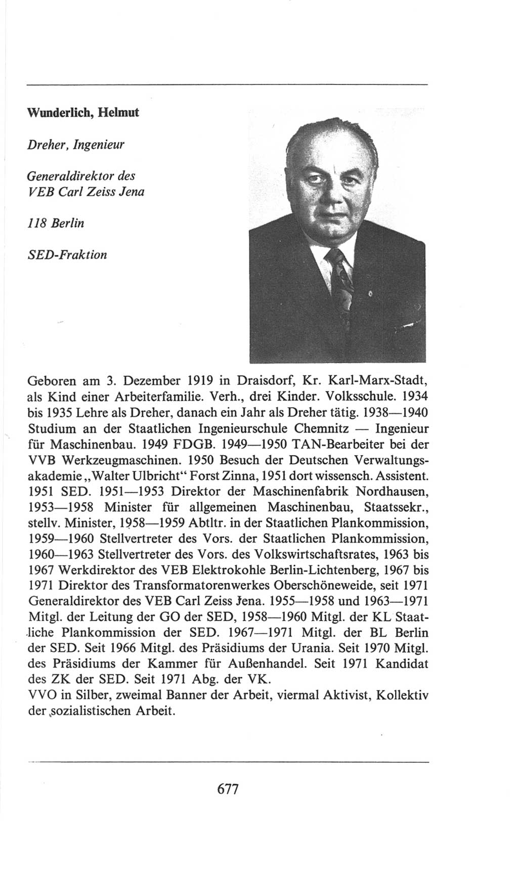 Volkskammer (VK) der Deutschen Demokratischen Republik (DDR), 6. Wahlperiode 1971-1976, Seite 677 (VK. DDR 6. WP. 1971-1976, S. 677)