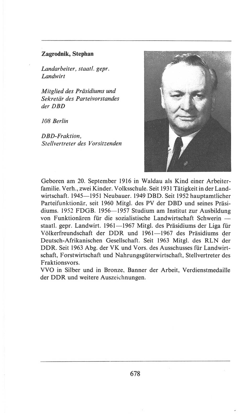 Volkskammer (VK) der Deutschen Demokratischen Republik (DDR), 6. Wahlperiode 1971-1976, Seite 678 (VK. DDR 6. WP. 1971-1976, S. 678)