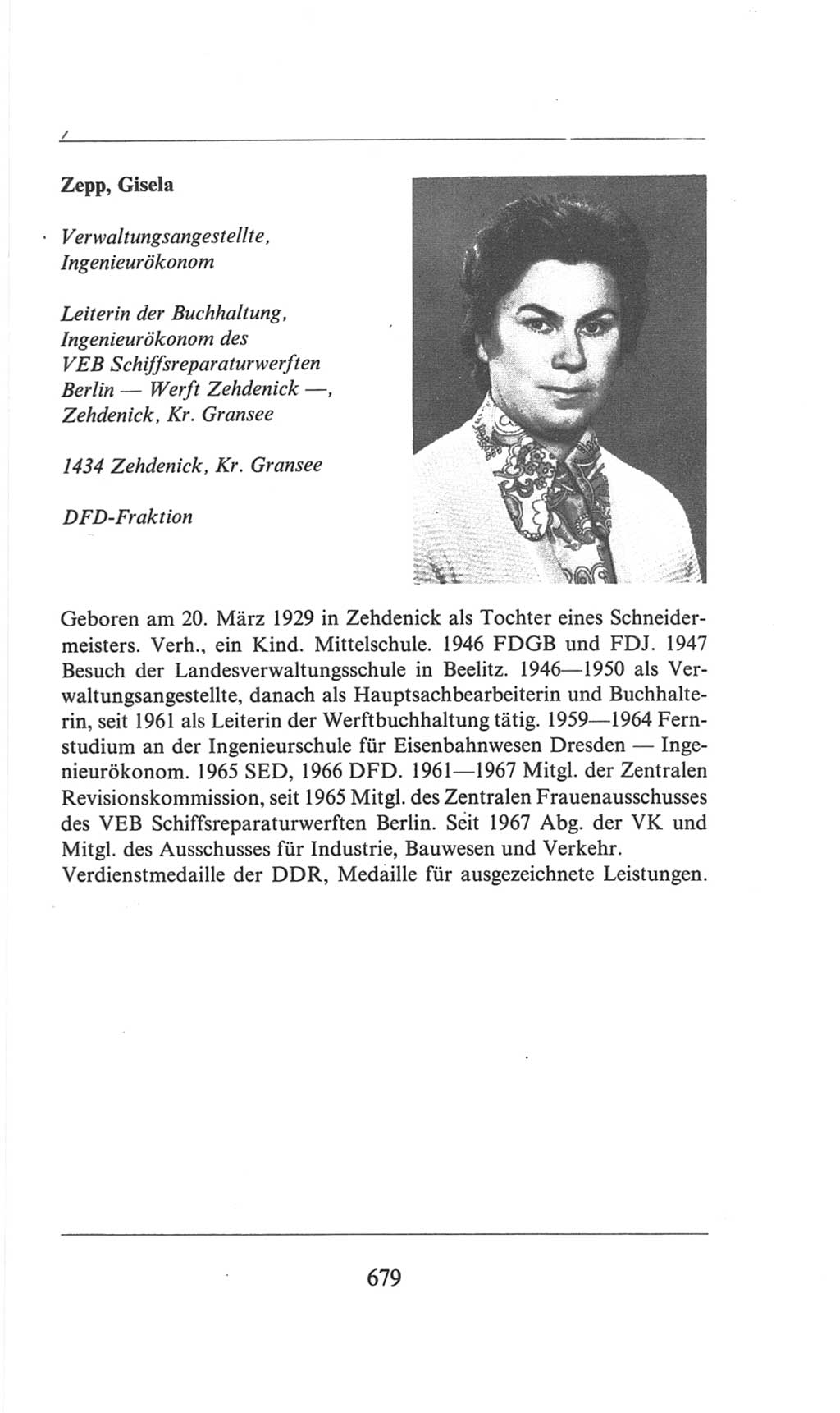 Volkskammer (VK) der Deutschen Demokratischen Republik (DDR), 6. Wahlperiode 1971-1976, Seite 679 (VK. DDR 6. WP. 1971-1976, S. 679)
