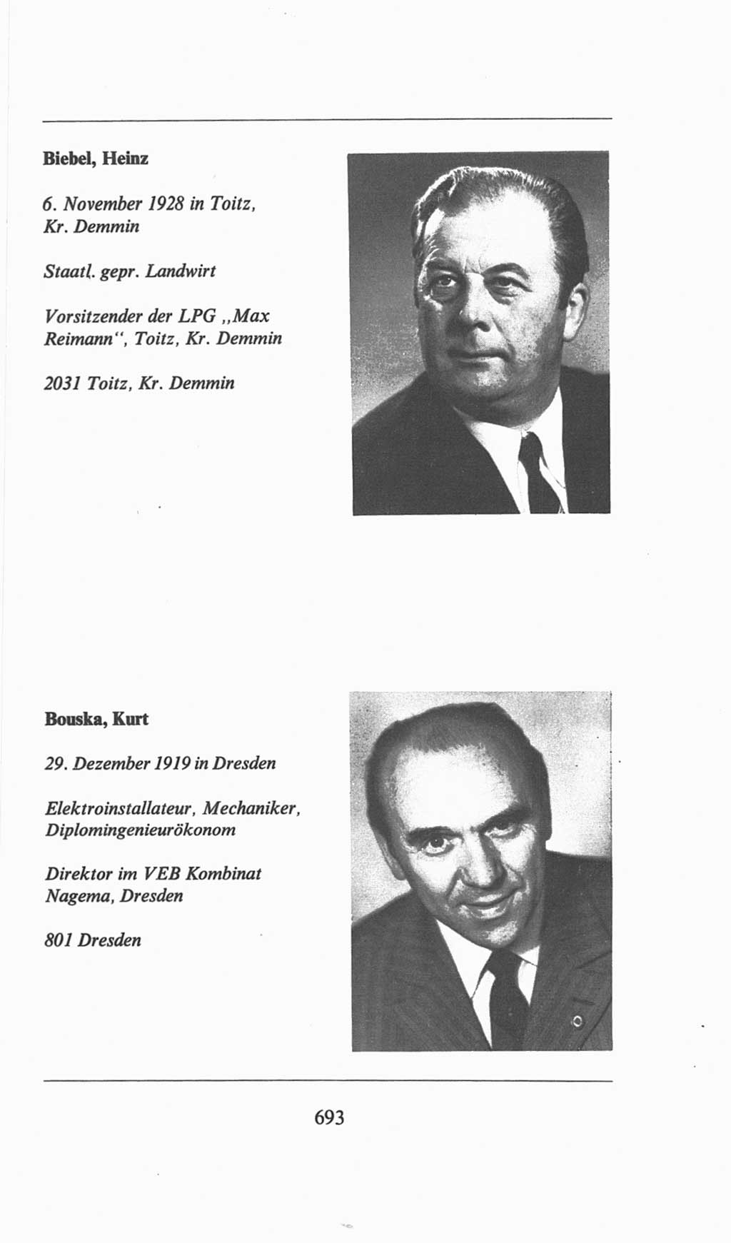 Volkskammer (VK) der Deutschen Demokratischen Republik (DDR), 6. Wahlperiode 1971-1976, Seite 693 (VK. DDR 6. WP. 1971-1976, S. 693)