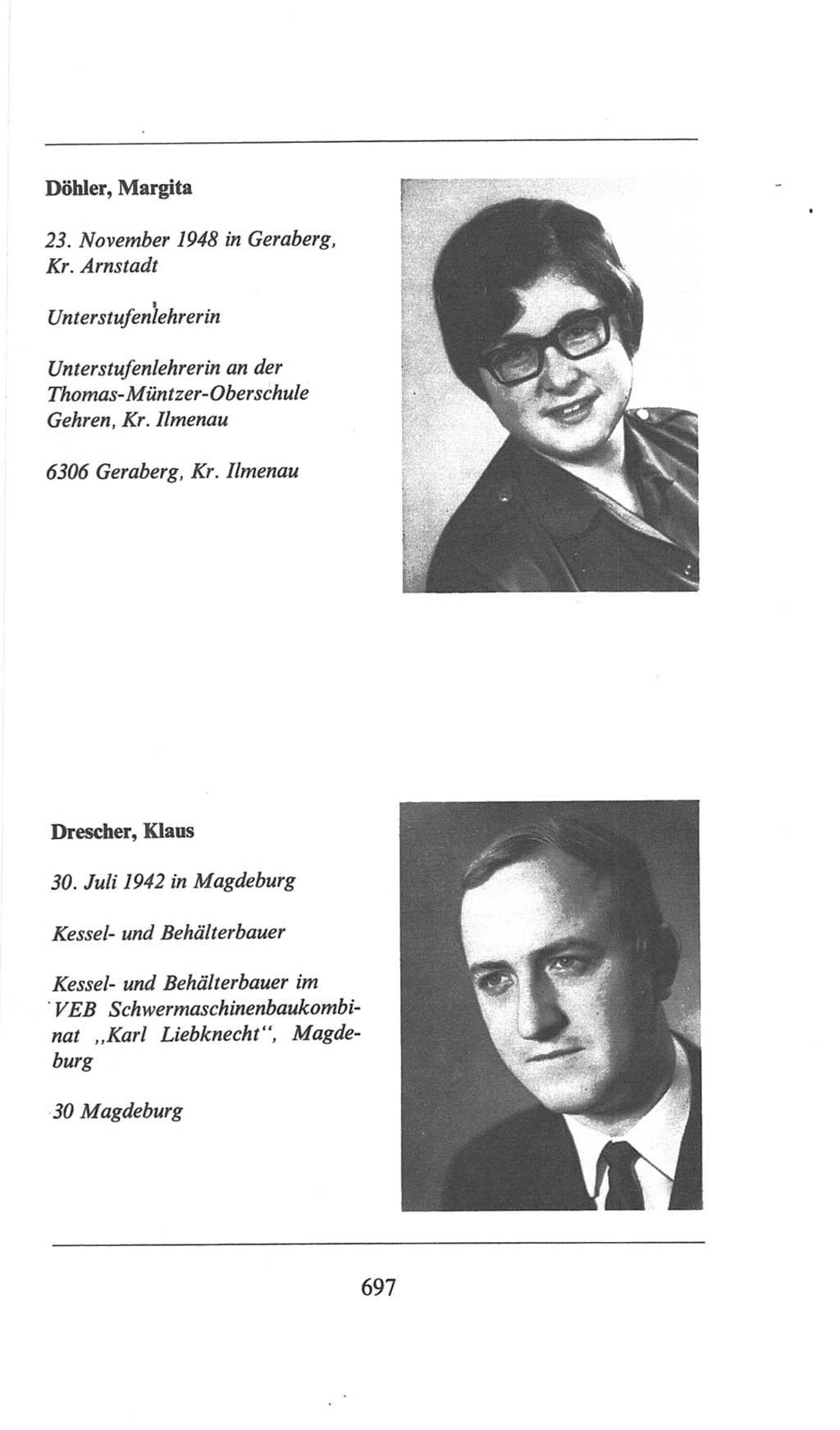 Volkskammer (VK) der Deutschen Demokratischen Republik (DDR), 6. Wahlperiode 1971-1976, Seite 697 (VK. DDR 6. WP. 1971-1976, S. 697)