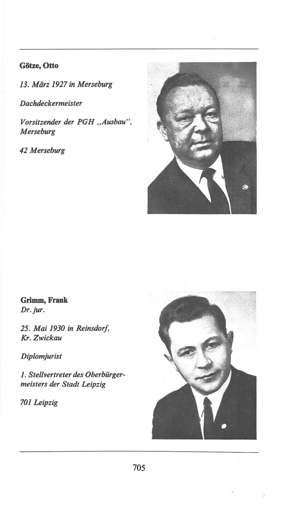 Volkskammer (VK) der Deutschen Demokratischen Republik (DDR), 6. Wahlperiode 1971-1976, Seite 705 (VK. DDR 6. WP. 1971-1976, S. 705)
