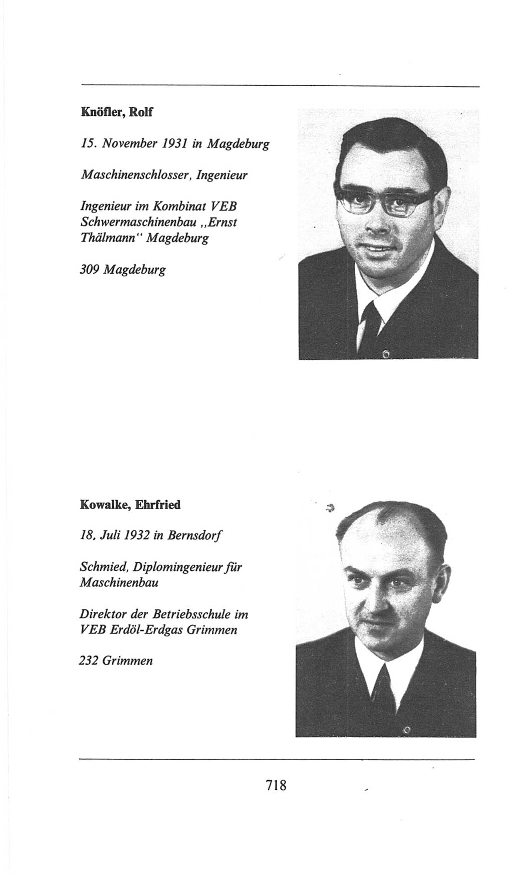 Volkskammer (VK) der Deutschen Demokratischen Republik (DDR), 6. Wahlperiode 1971-1976, Seite 718 (VK. DDR 6. WP. 1971-1976, S. 718)