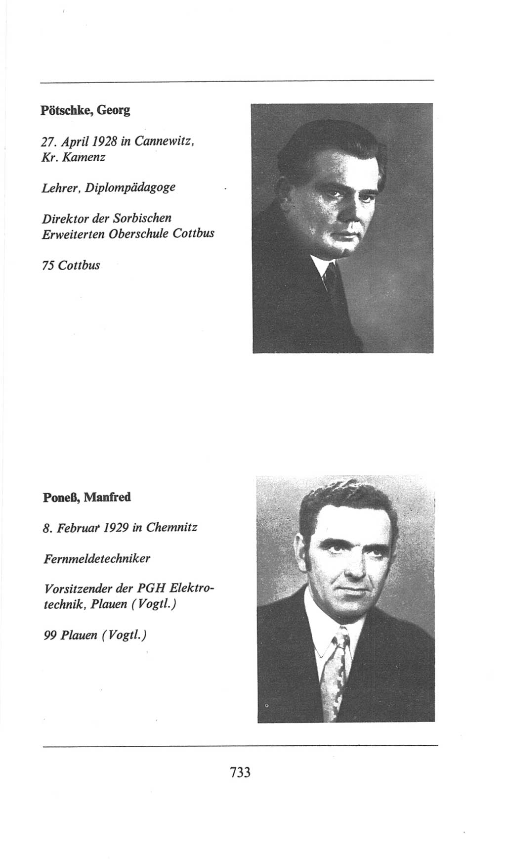Volkskammer (VK) der Deutschen Demokratischen Republik (DDR), 6. Wahlperiode 1971-1976, Seite 733 (VK. DDR 6. WP. 1971-1976, S. 733)