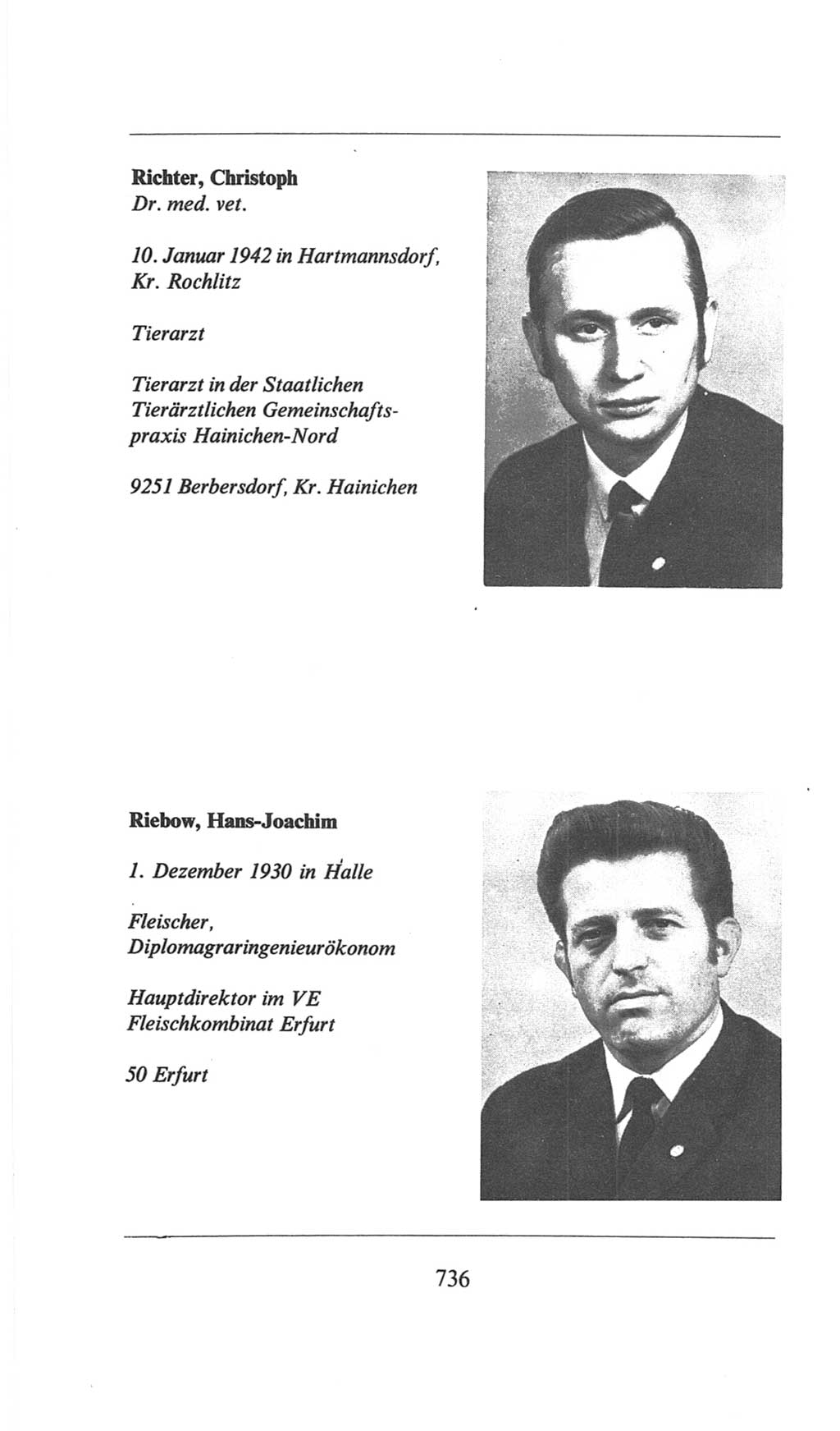 Volkskammer (VK) der Deutschen Demokratischen Republik (DDR), 6. Wahlperiode 1971-1976, Seite 736 (VK. DDR 6. WP. 1971-1976, S. 736)